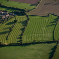 medieval ridge and furrow field patterns at Moreton-in-Marsh  aerial photograph