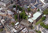 aerial photograph of coventry
                            cathedral