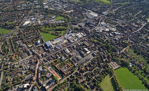 Newbury town centre     aerial photograph