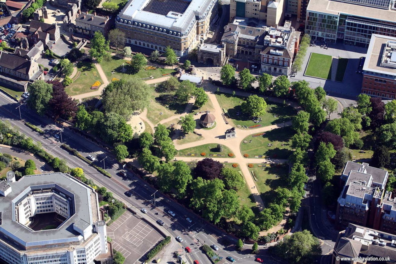 Forbury Gardens Reading  aerial photograph
