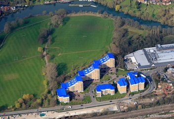 King's Meadow in Reading, Berkshire.  aerial photograph