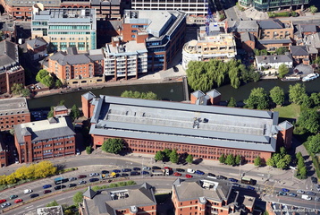 Multi Storey car park on Queens Rd in  Reading  aerial photograph