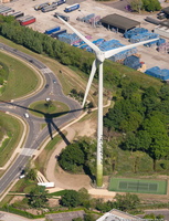 Green Park wind turbine Reading aerial photo