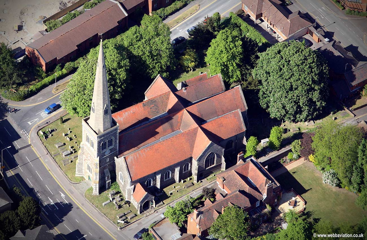 St Giles' Church  Reading aerial photograph