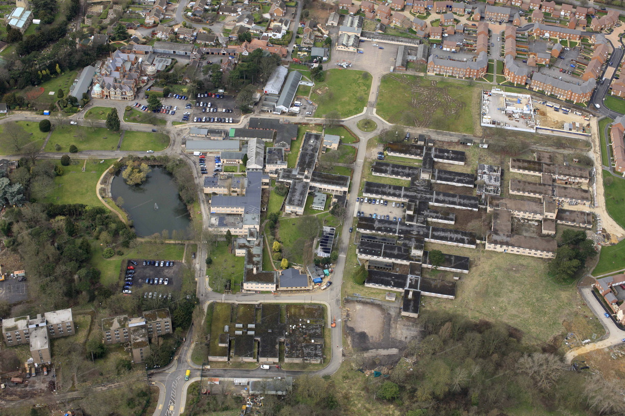 Bletchley Park Milton Keynes Buckinghamshire aerial photograph
