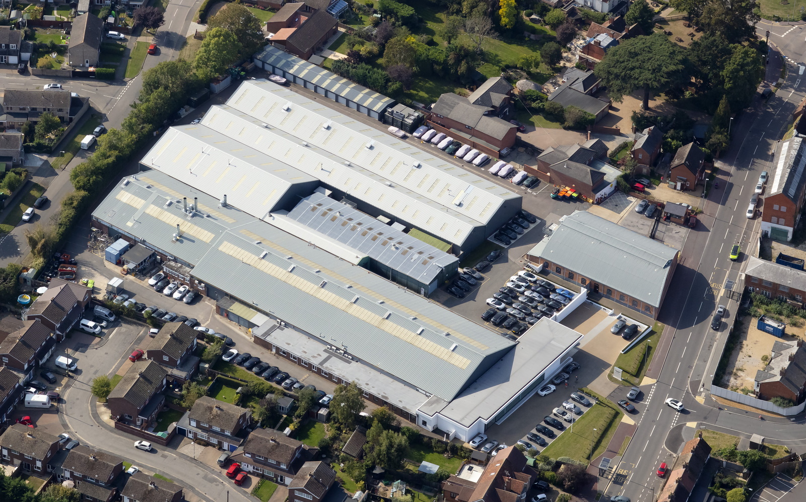 Aston Martin Works,Newport Pagnell from the air