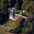 St Peter's Church, Tyringham from the air