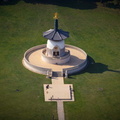 Milton Keynes Peace Pagoda from the air