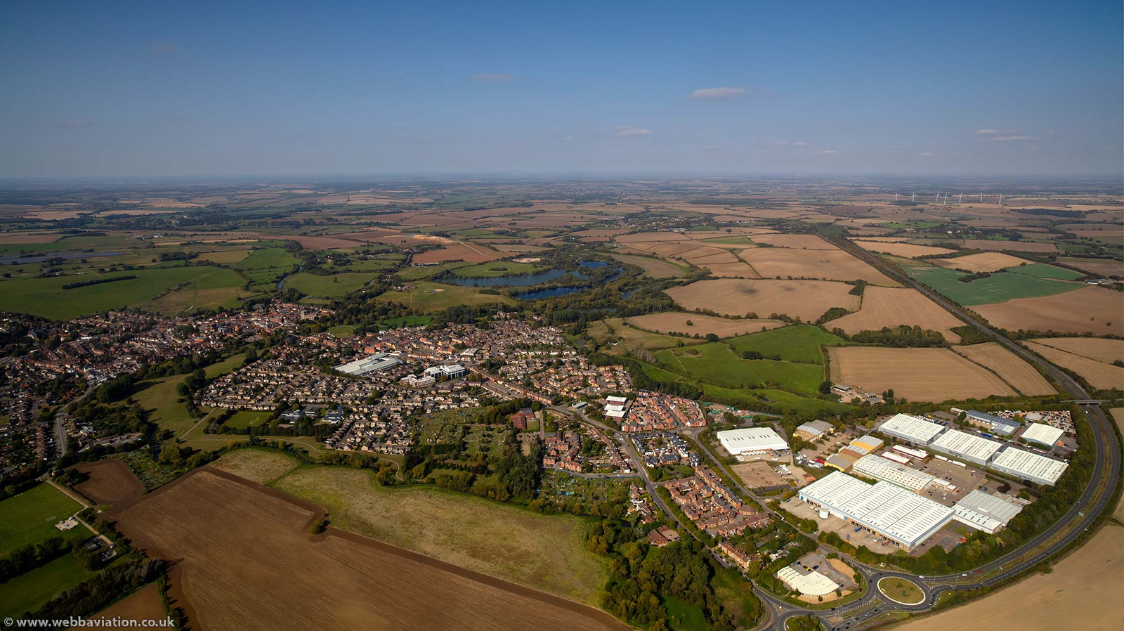 Newport Pagnell from the air