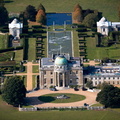 Tyringham Hall from the air