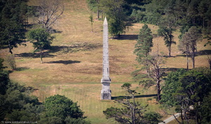 Boconnoc House Obelisk Cornwall from the air