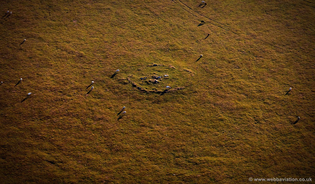 Roughtor Cairn Neolithic  Ring Cairn  aerial photograph