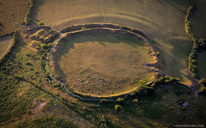 Bury Castle Iron Age Hillfort near Cardinham Cornwal  from the air
