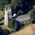 St Crida's Church, Creed Cornwall aerial photograph
