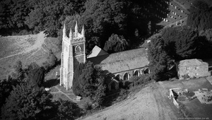 St Crida's Church, Creed Cornwall aerial photograph