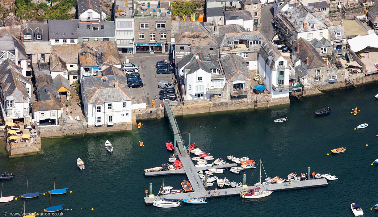 Albert Quay Fowey Cornwall aerial photo