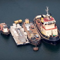  Tug Cannis moored at Fowey  aerial photograph