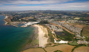 Par Sands Cornwall   from the air