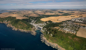 Polperro Cornwall  aerial photograph