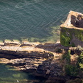 Polruan Castle Cornwall  from the air