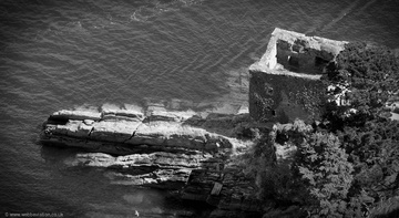 Polruan Castle Cornwall  from the air