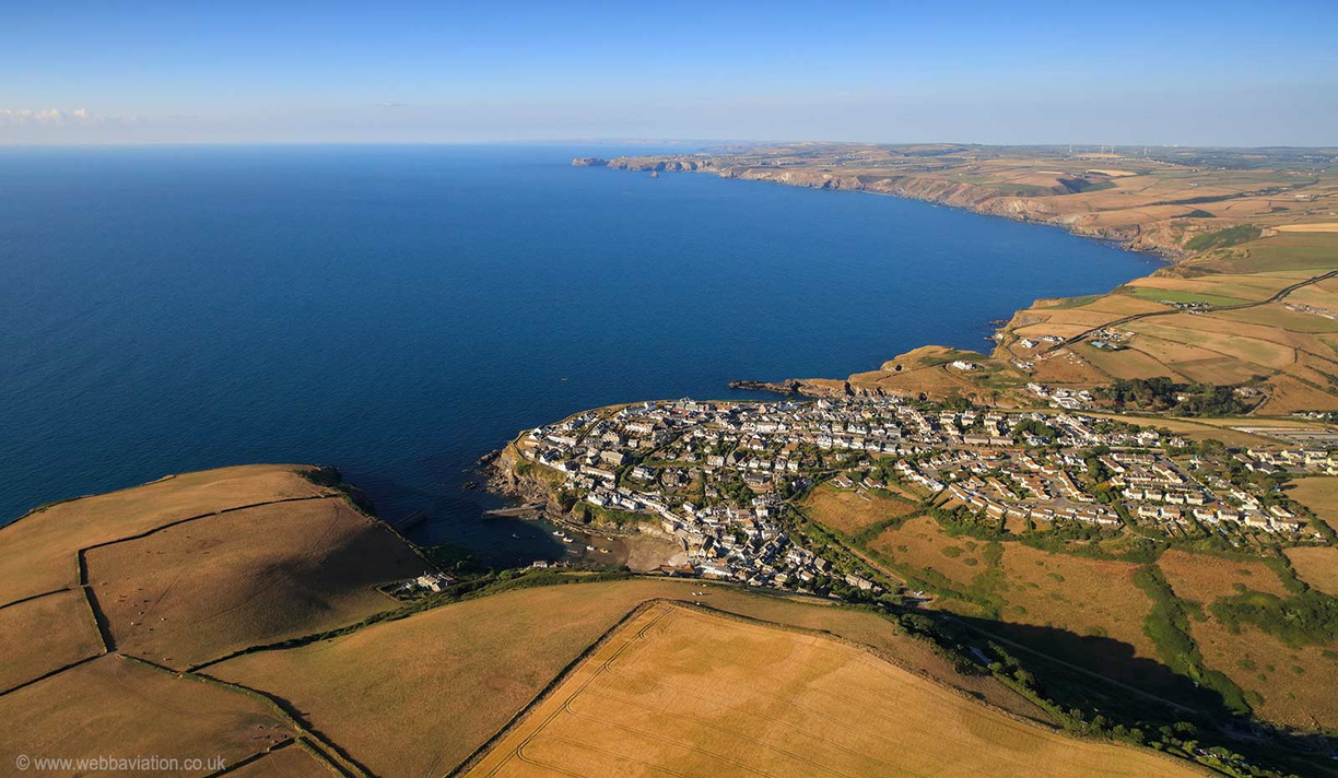 Port Isaac Cornwall  from the air