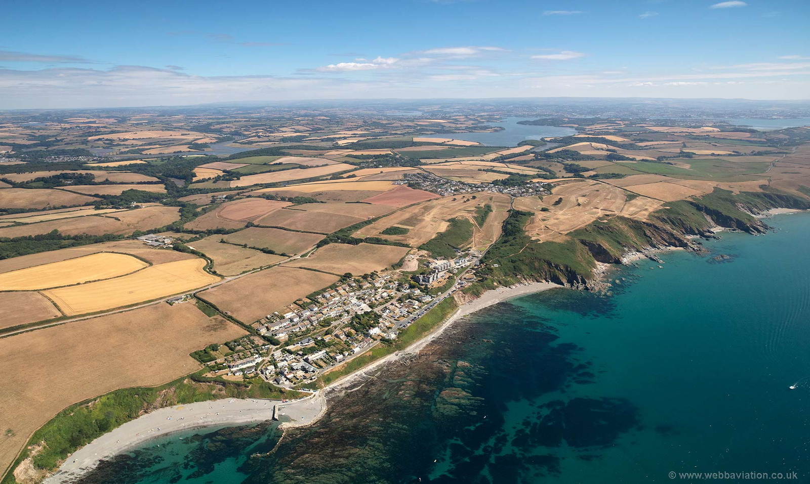 Portwrinkle Cornwall  aerial photograph