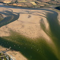  sand bars on the River Camel Estuary  near Padstow  from the air