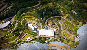 Eden Project Cornwall  aerial photograph