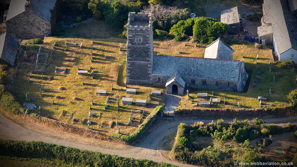 St Petroc's Church Trevalga  aerial photograph