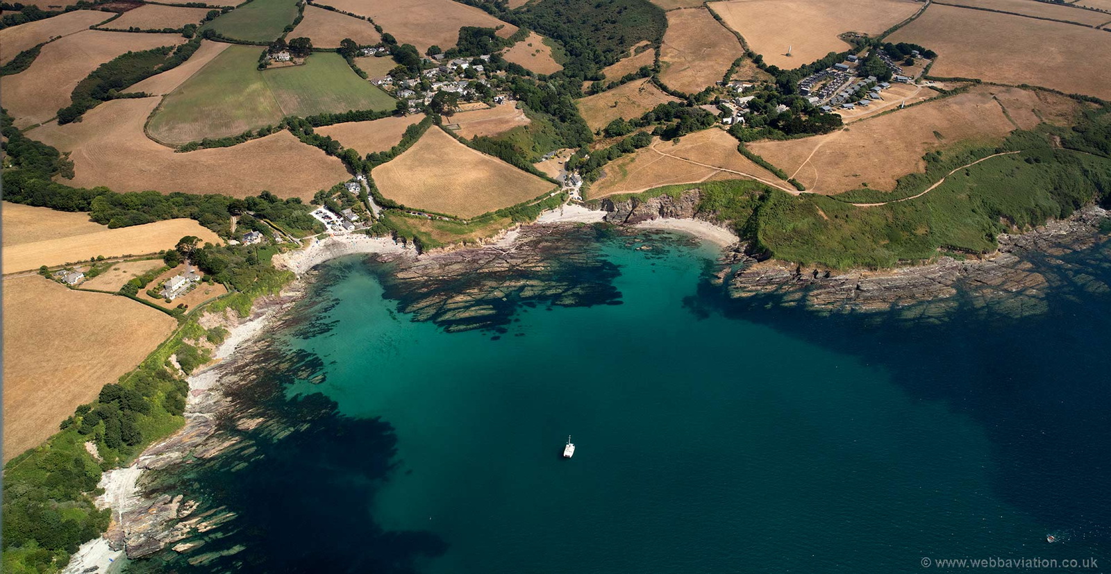 Talland Bay Cornwall  aerial photograph