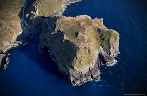 Tintagel Castle  from the air