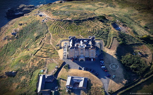 Camelot Castle Hotel  Tintagel   from the air