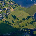 Galava Roman Fort Ambleside  in the Lake District from the air