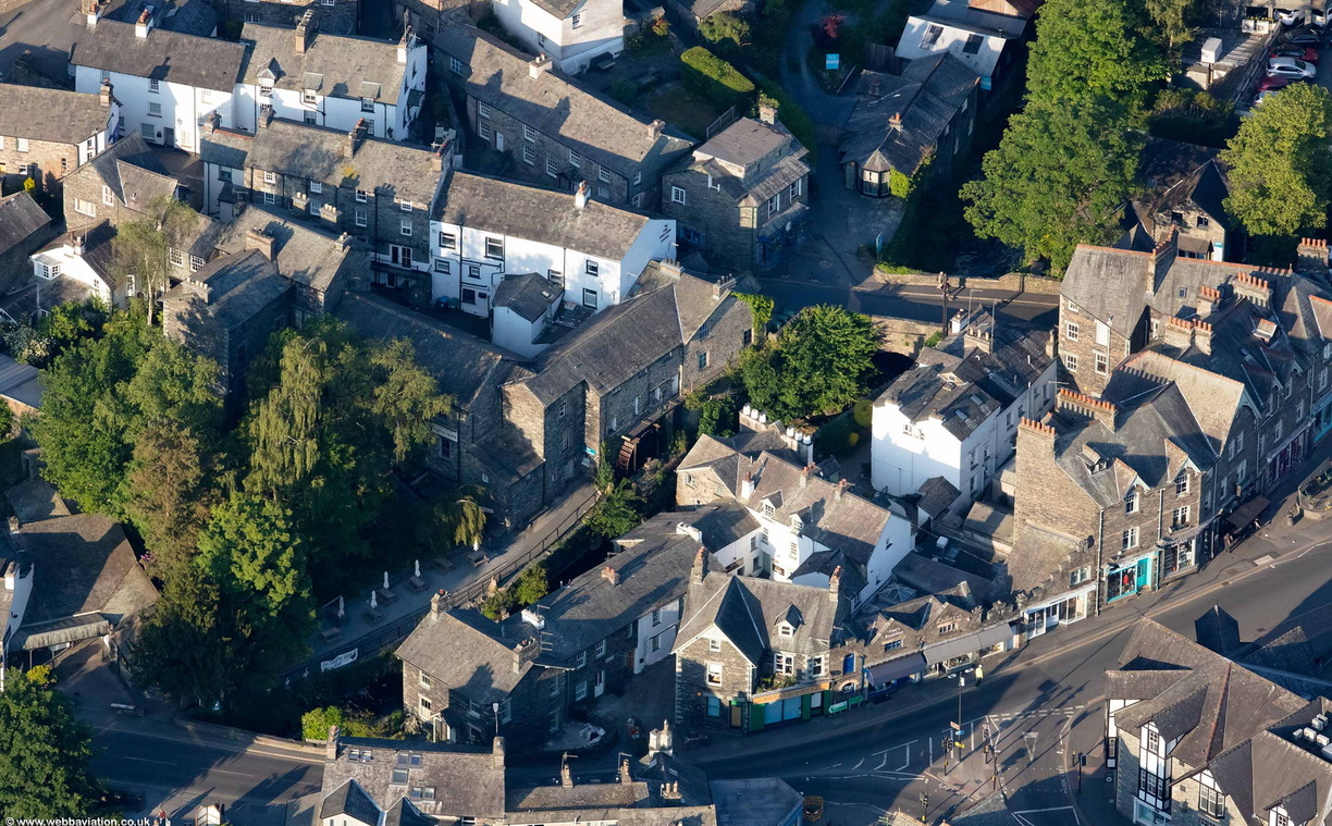 Rydal Rd Ambleside  in the Lake District from the air