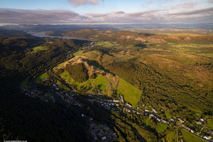 Backbarrow in the Lake District aerial photograph  