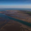 Snab Sands tidal wetland Barrow-in-Furness from the air
