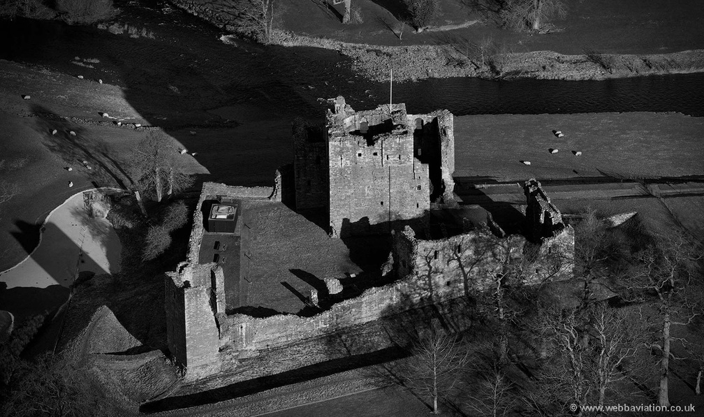  Brougham Castle Cumbria from the air