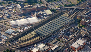 Carlisle railway station from the air