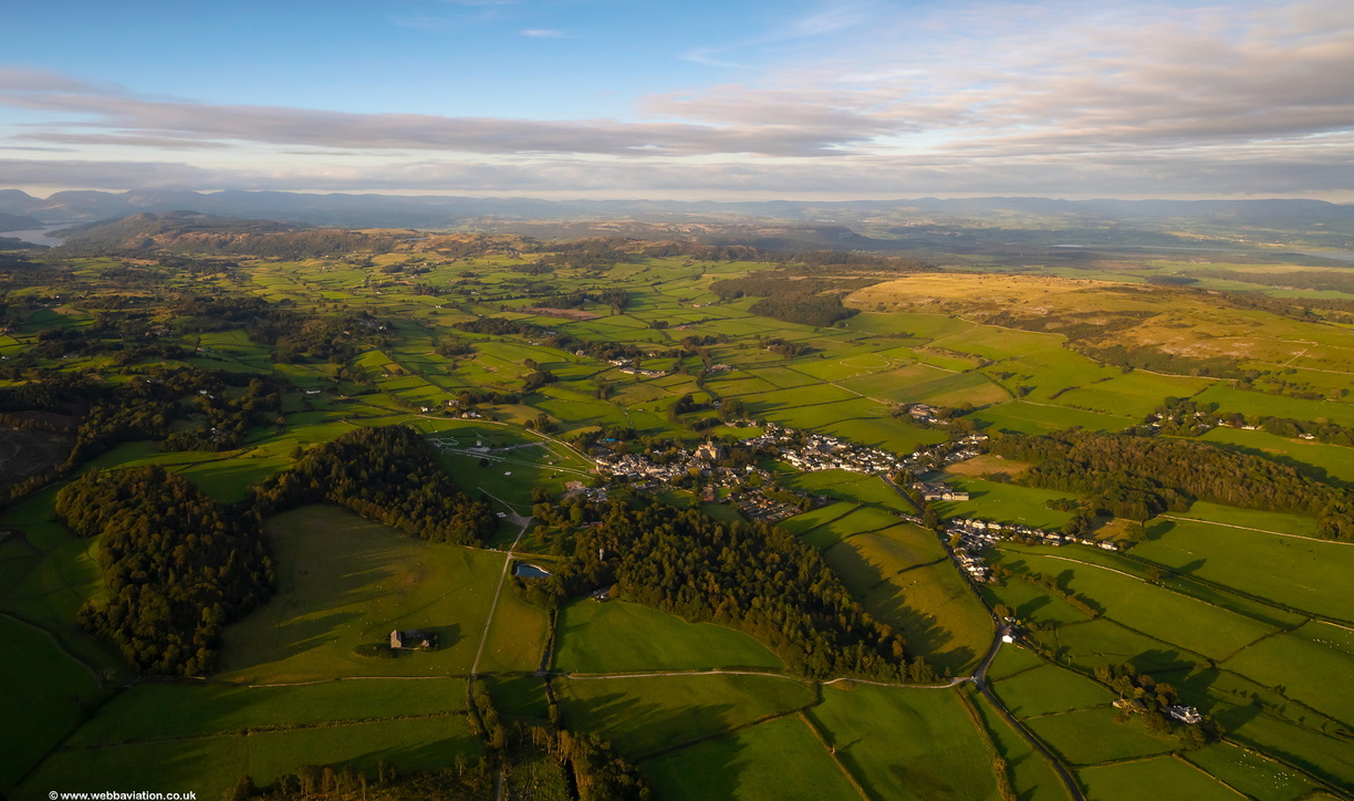 Cartmel Cumbria aerial photograph  