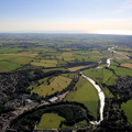 River Derwent, Papcastle, Cockermouth  from the air