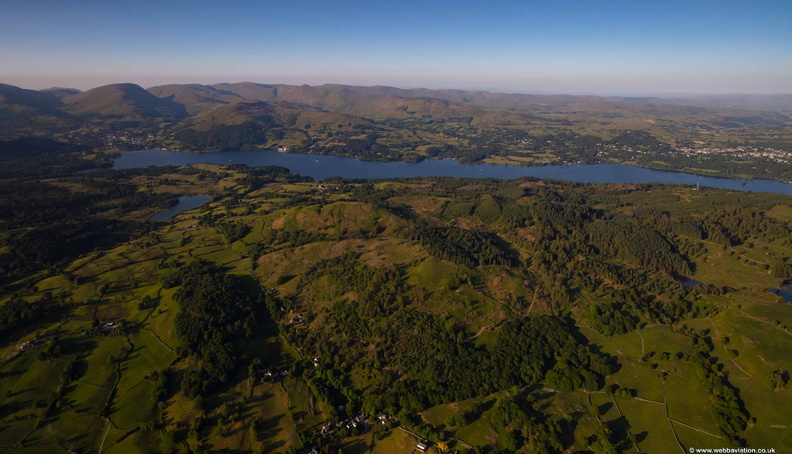Colthouse Heights in the Lake District from the air