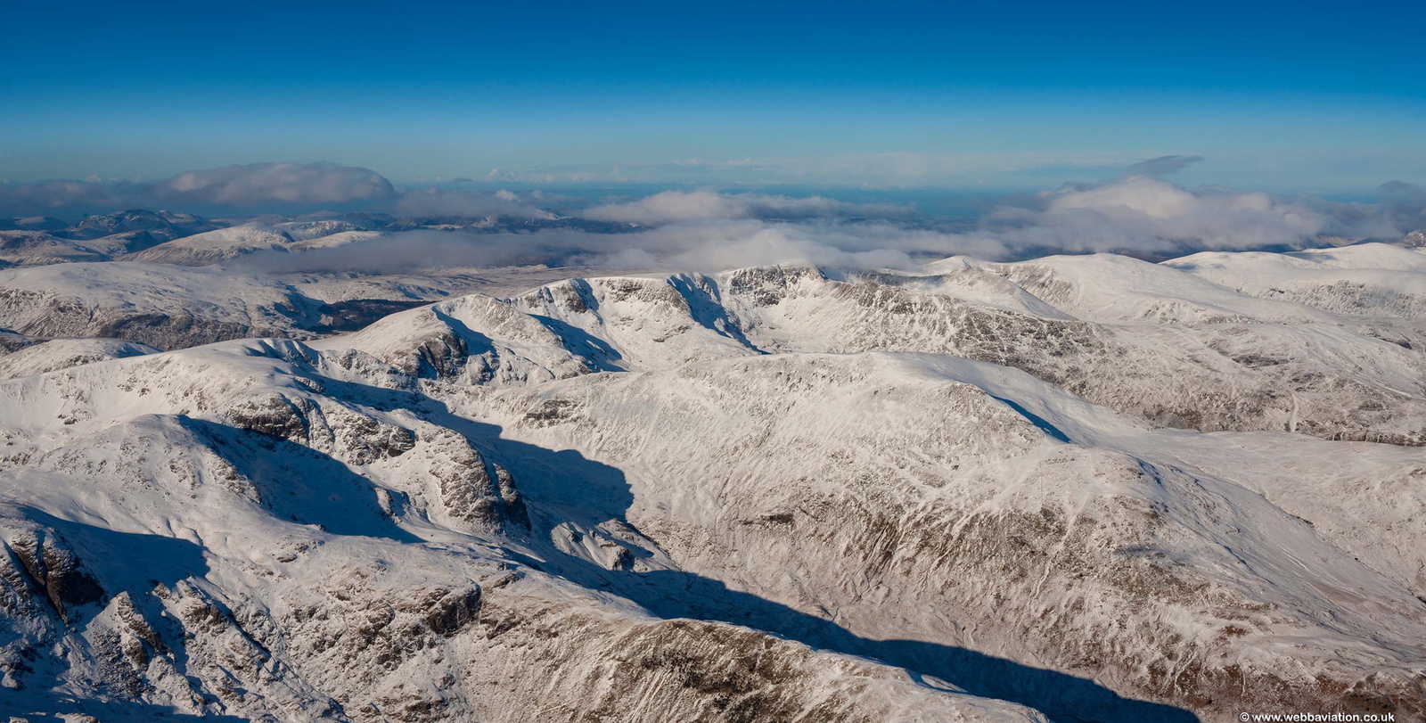 St Sunday Crag  in the Lake District from the air