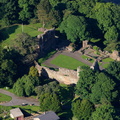 Egremont Castle Cumbria from the air