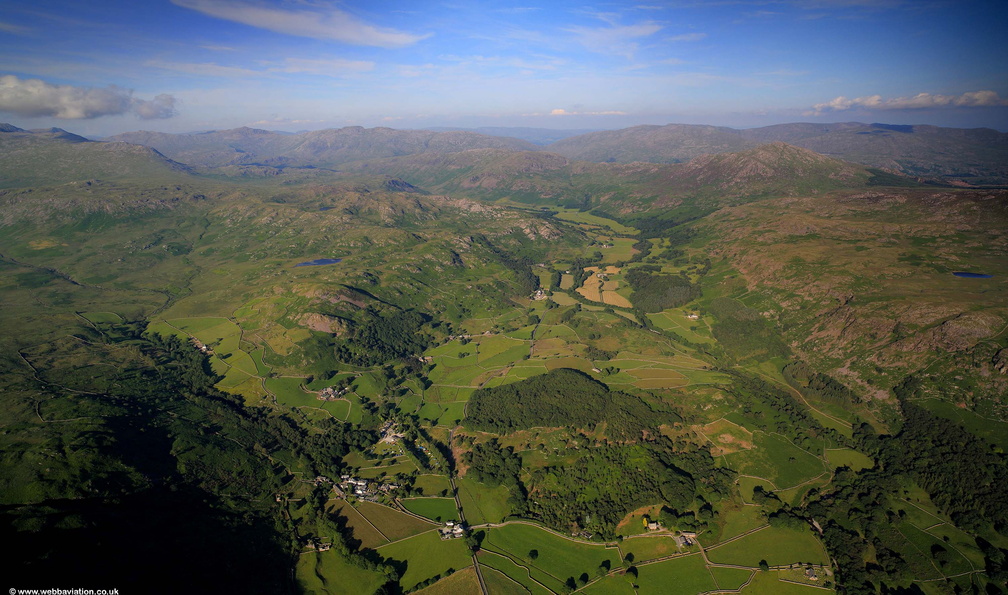 Eskdale in the Lake District from the air