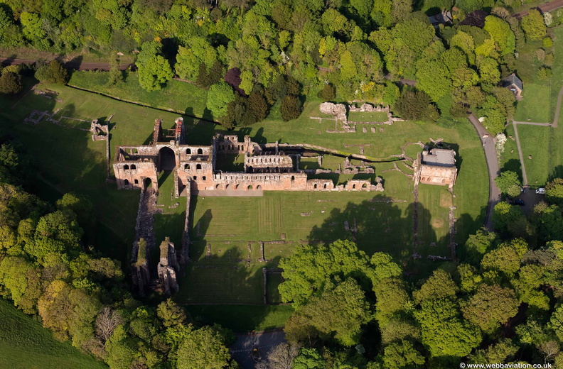 Furness Abbey Cumbria  from the air
