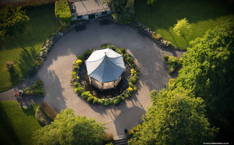  the Band Stand in Park Road Gardens Grange-over-Sands  from the air