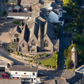 St Paul's Parish Church, Grange-over-Sands from the air