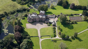Greystoke Castle Cumbria UK aerial photograph