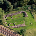 Milecastle 48 on Hadrians Wall from the air